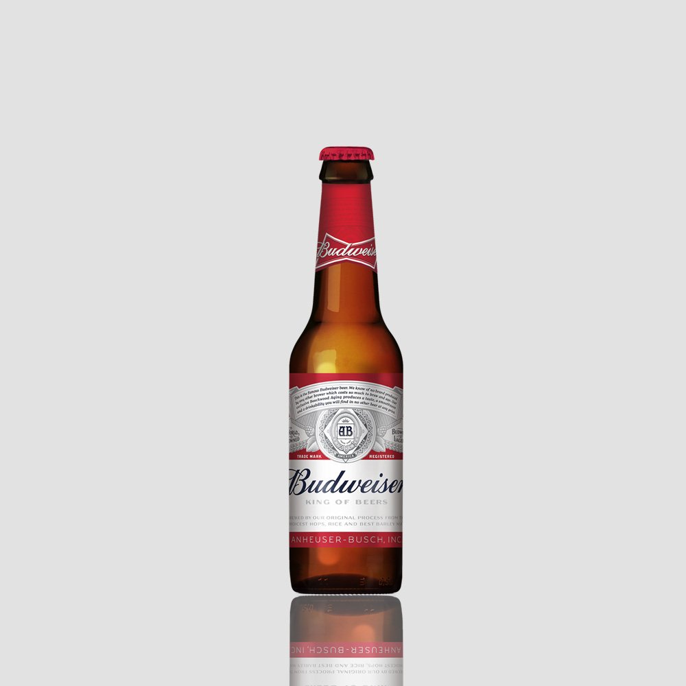 Budweiser Lager Beer Bottle 300ml - Moo Local