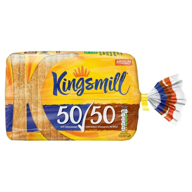 Kingsmill 50/50 Medium Bread 800G (4666627031129)