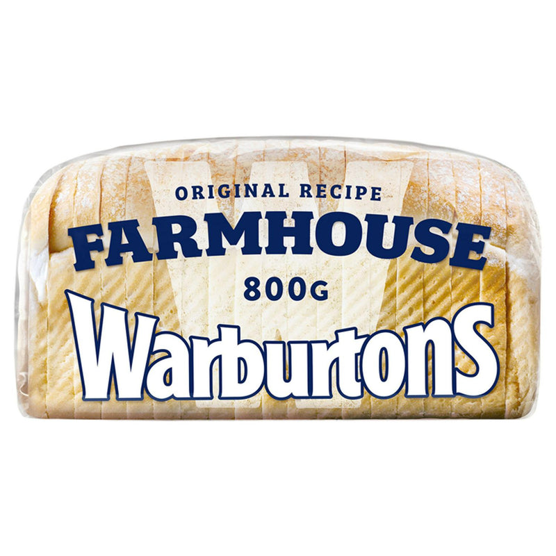 Warburtons Soft Farmhouse Medium Sliced White Bread 800g - Moo Local