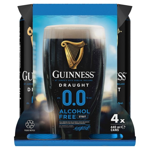 Guinness Draught Alcohol Free Stout Beer 4 x 440ml - Moo Local