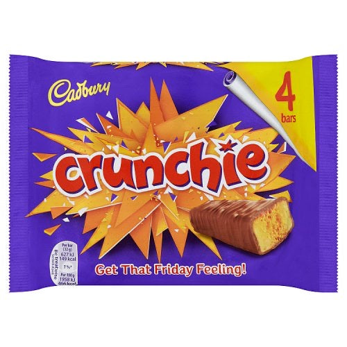 Cadbury Crunchie Chocolate Bar Multipack 4 Pack 104.4g (6536728248409)