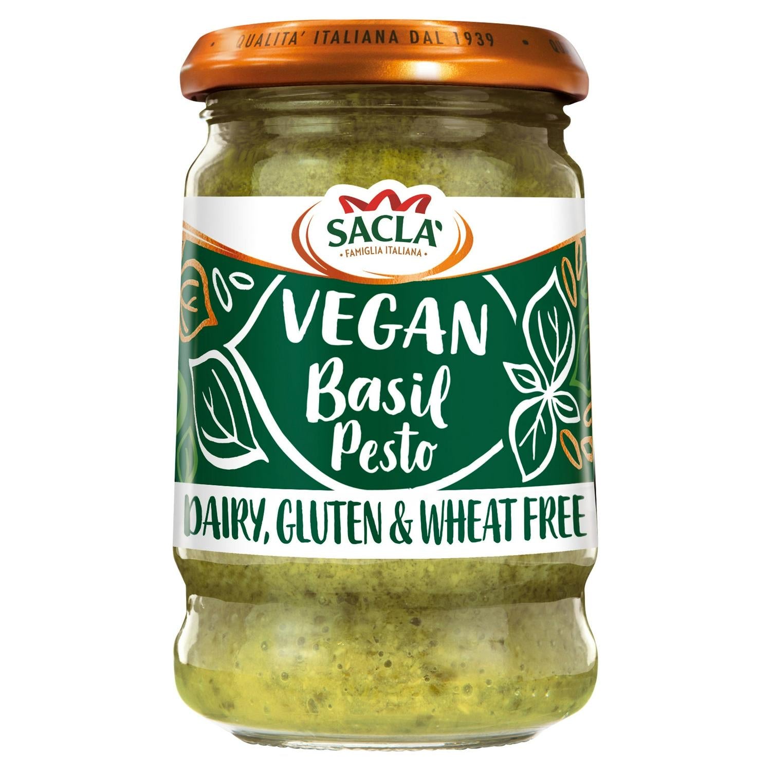 Sacla' Vegan Basil Pesto 190g - Moo Local