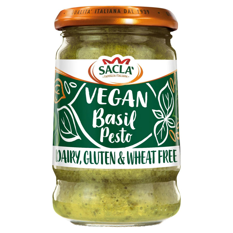 Sacla' Vegan Basil Pesto 190g - Moo Local