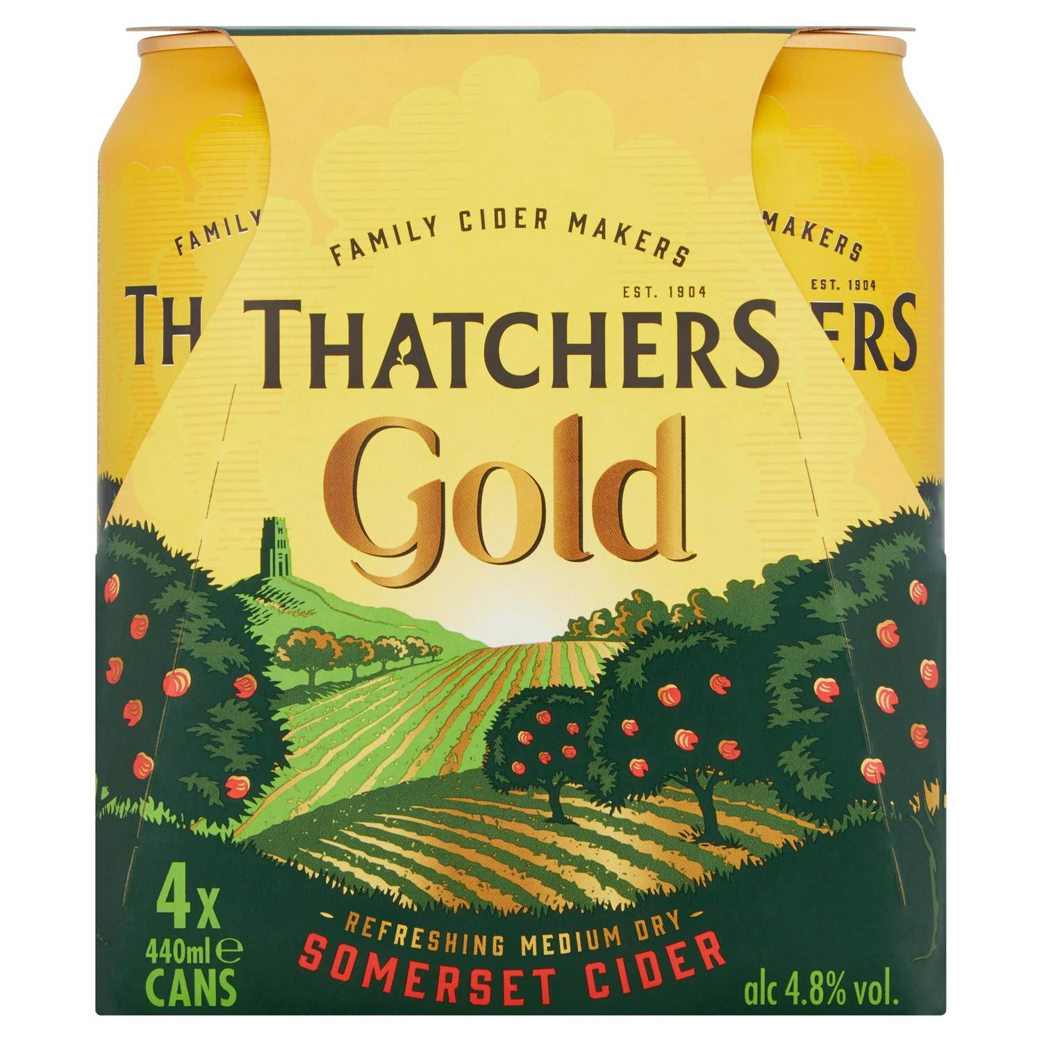 Thatchers Gold Cider 4 x 440ml - Moo Local