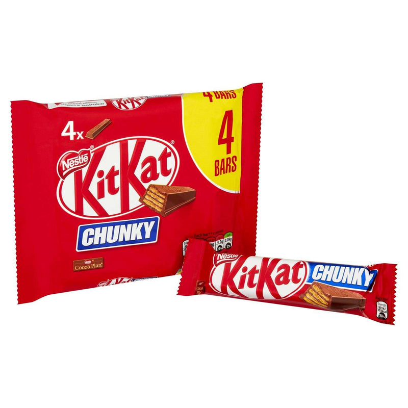 Kit Kat Chunky Milk Chocolate Bar Multipack 4 Pack 128g (6536729329753)