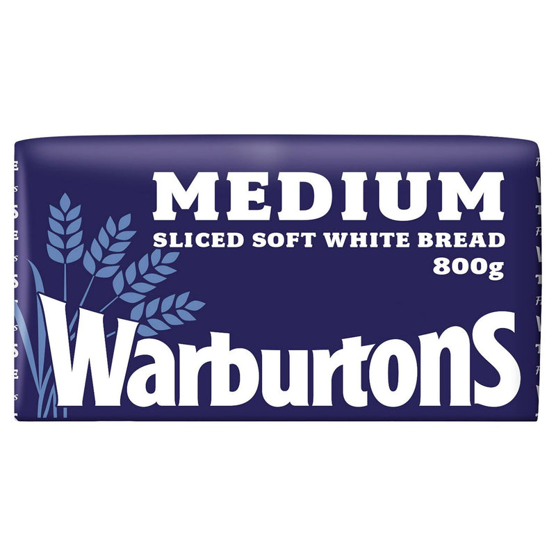 Warburtons Medium Sliced White Bread 800g - Moo Local