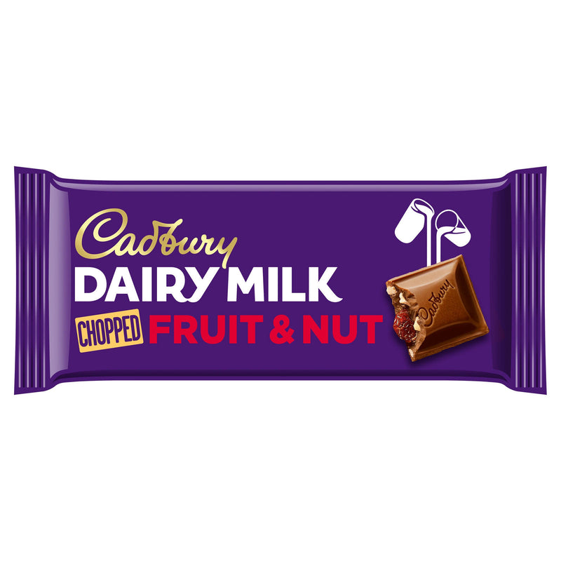 Cadbury Dairy Milk Fruit and Nut Chopped Chocolate Bar 95g - Moo Local