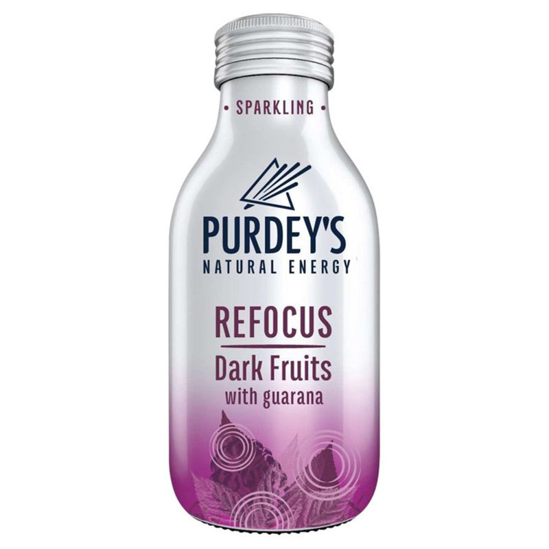 Purdey's Natural Energy Refocus Sparkling Dark Fruits with Guarana Bottle 330ml (6956049498201)
