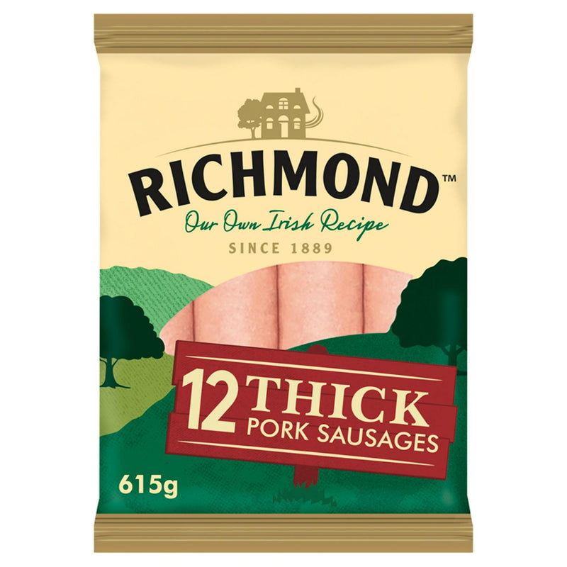 Richmond Thick Pork Sausages x12 615g - Moo Local