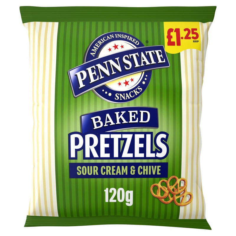 Penn State Baked Pretzels Sour Cream & Chive Flavour 120g - Moo Local