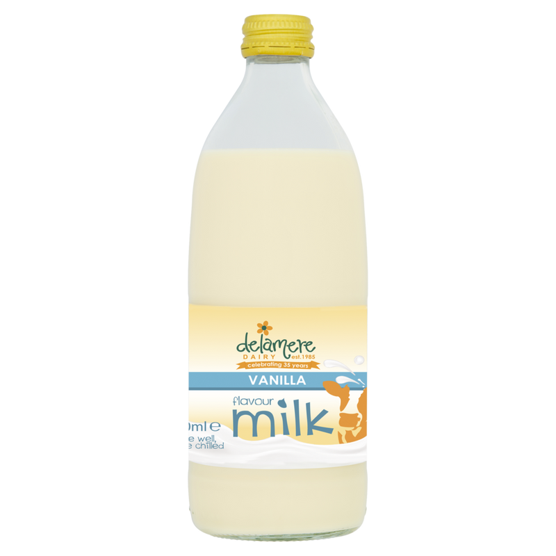 Delamere Vanilla Flavour Milk 500ml (4682013802585)