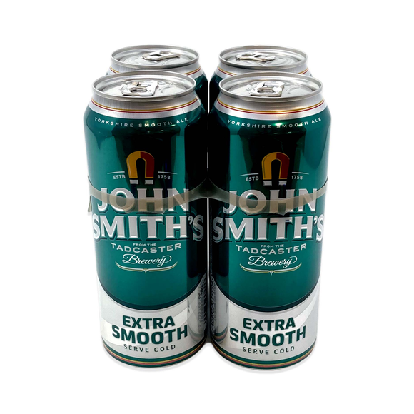 John Smith's Extra Smooth Ale Cans 4 x 440ml (6695815282777)