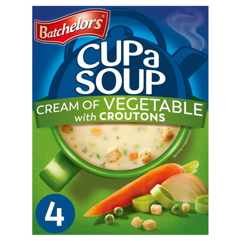 Batchelors Cup a Soup, Cream of Vegetable with Croutons x4 122g (6561149157465)