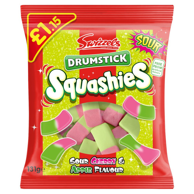Swizzels Drumstick Squashies Sour Cherry and Apple 131g - Moo Local