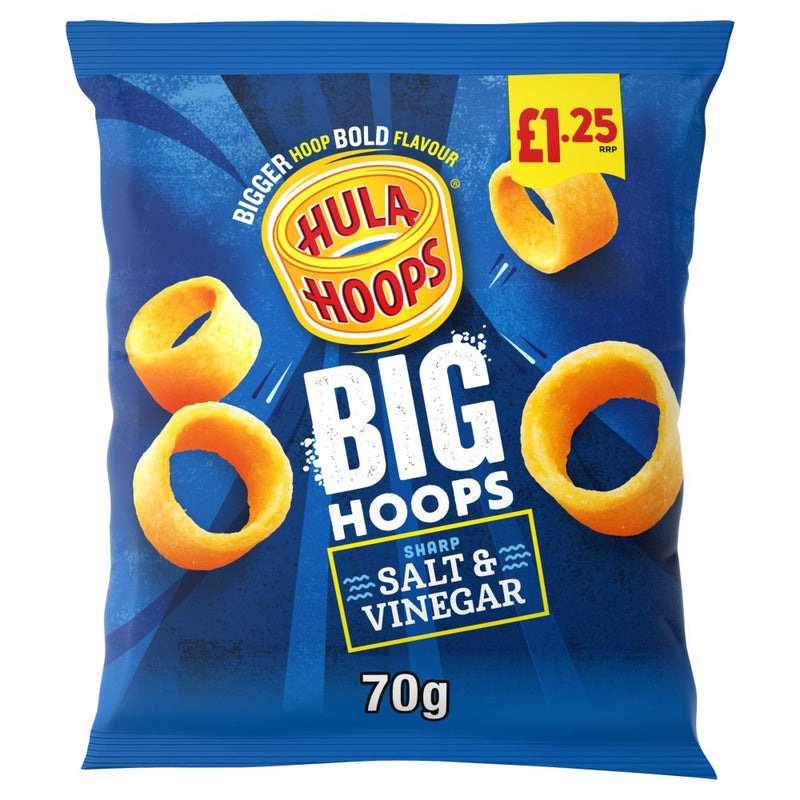 Hula Hoops Big Hoops Salt & Vinegar Crisps 70g - Moo Local