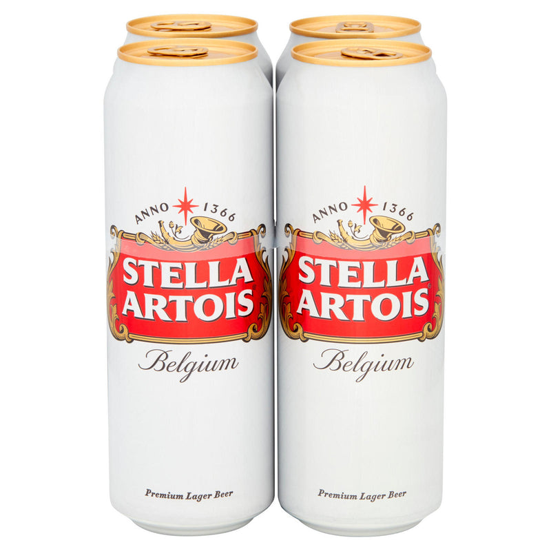Stella Artois Premium Lager Beer Cans 4x568ml (6696017199193)