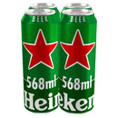 Heineken Premium Lager Beer Cans 4 x 568ml - Moo Local