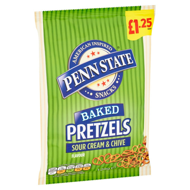 Penn State Baked Pretzels Sour Cream & Chive Flavour 120g - Moo Local