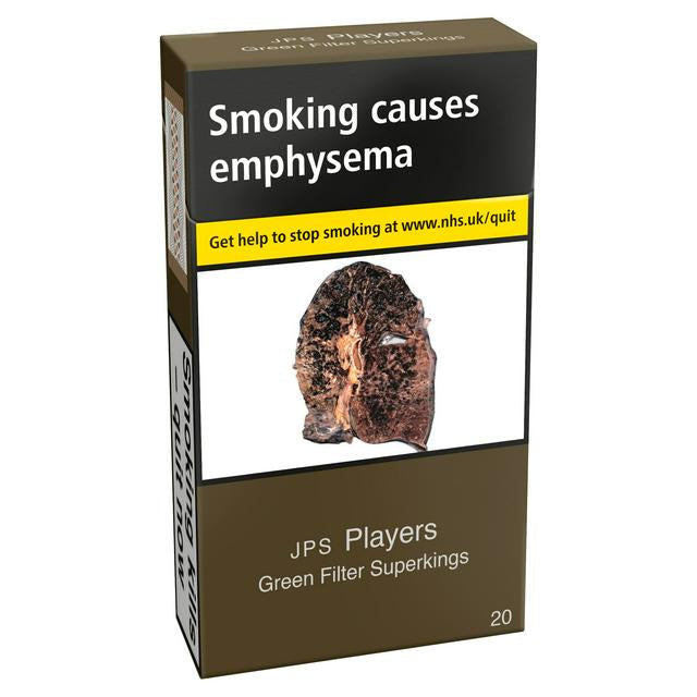 JPS Players Green Filter Superkings Cigarettes x 20 (6661148344409)