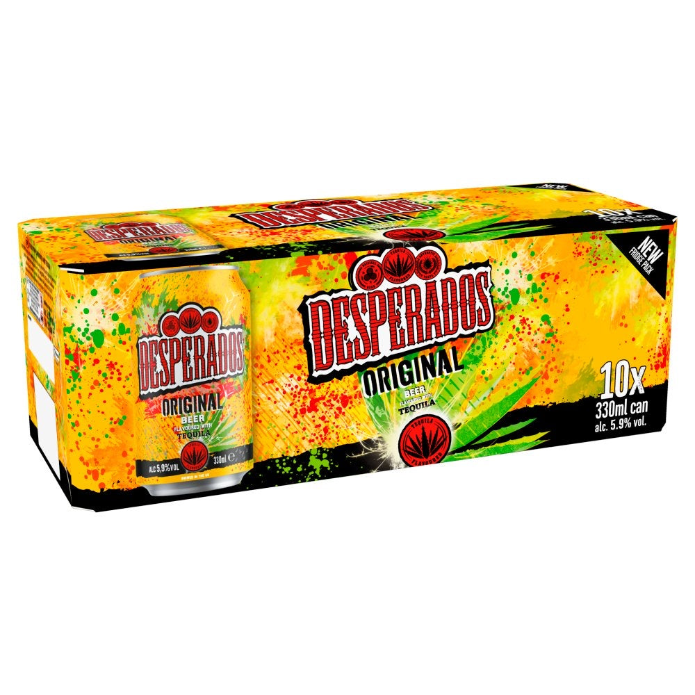 Desperados Tequila Lager Beer Cans 10 x 330ml - Moo Local