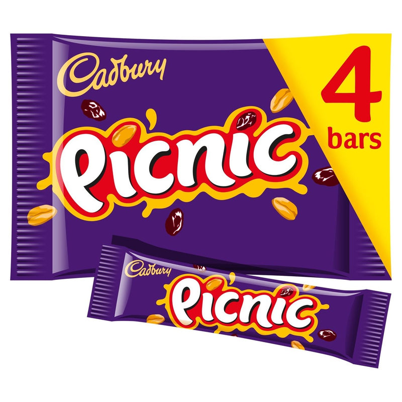 Cadbury Picnic Chocolate Bar 4 Pack 128g - Moo Local