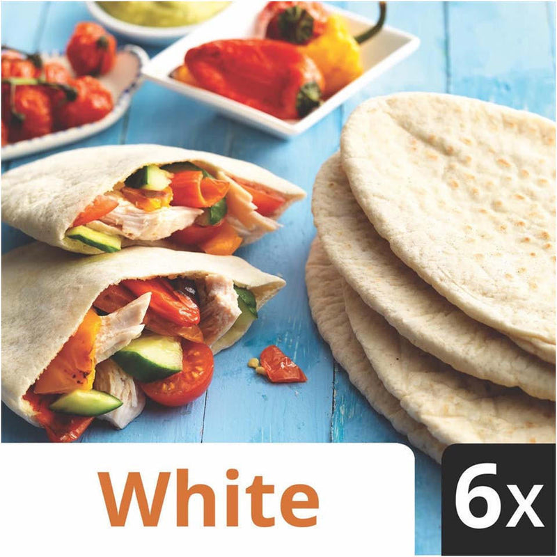 White Pitta Bread 1x6 (4678677004377)