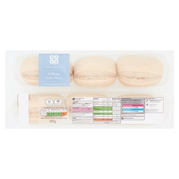 Bake at Home White Petit Pains x6 - Moo Local