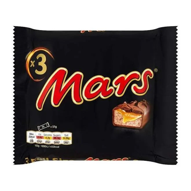 Mars Chocolate Bars Multipack 3 Pack 118.2g (6536731000921)