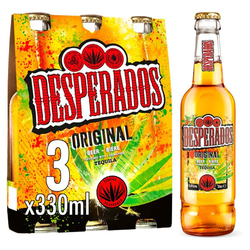 Desperados Tequila Lager Beer Bottles 3 x 330ml (6697728245849)