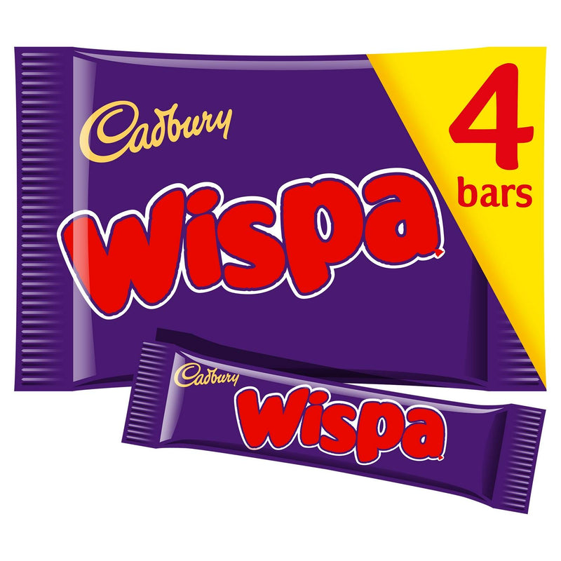 Cadbury Wispa Chocolate Bar Multipack 4 Pack 102g (6536727756889)