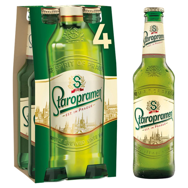 Staropramen Premium Czech Lager 4 x 330ml - Moo Local