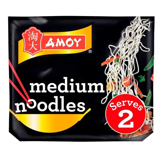Amoy Straight to Wok Medium Noodles 2x150G (6561709457497)