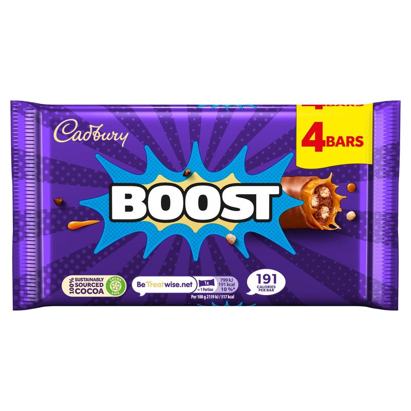 Cadbury Boost Chocolate Bar 4 Pack 126g - Moo Local