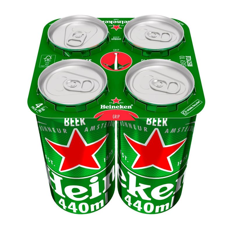 Heineken Premium Lager Beer Cans 4 x 440ml (6697591406681)