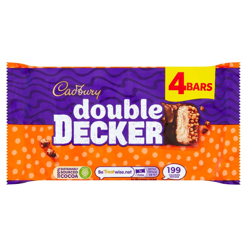 Cadbury Double Decker Chocolate Bar Multipack x4 149.2g - Moo Local