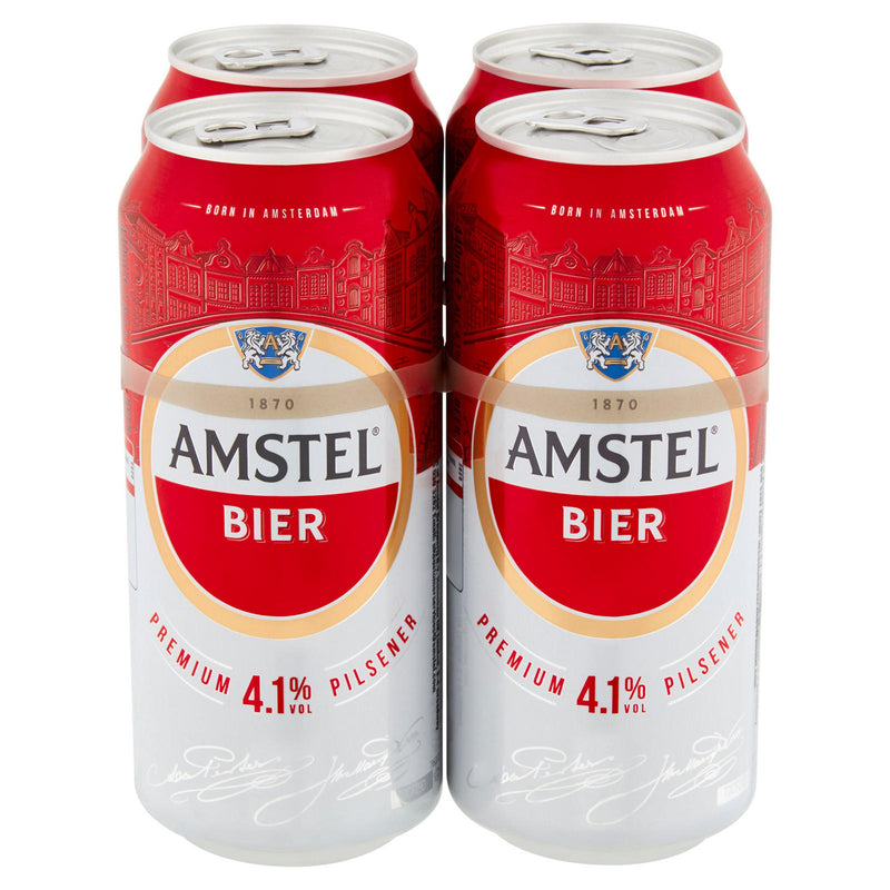 Amstel Lager Beer Cans 4 x 440ml (6694257098841)