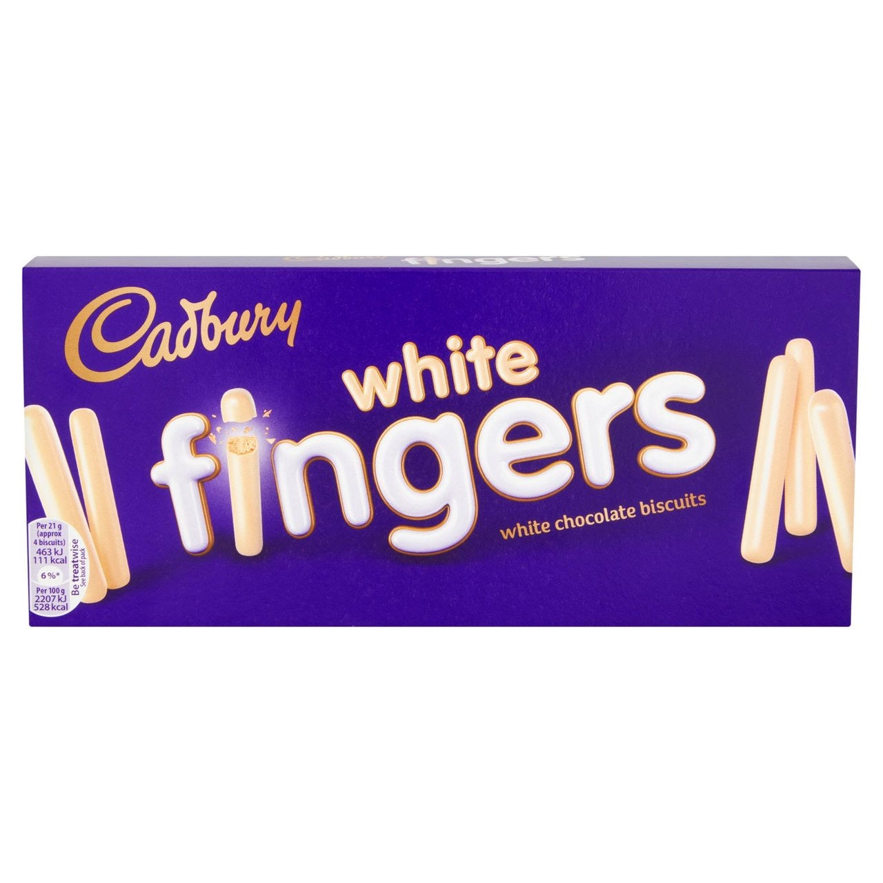 Cadbury White Chocolate Fingers Biscuits 114G (4789677326425)