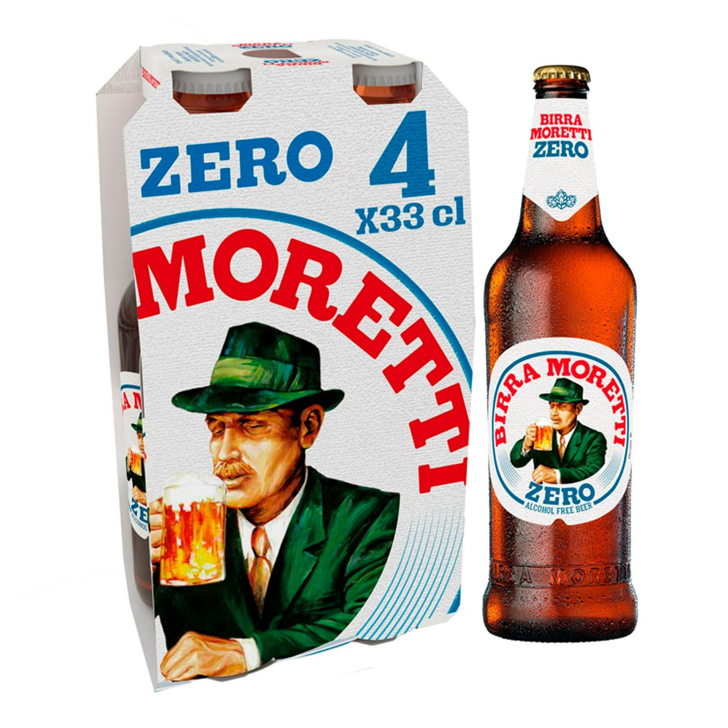 Birra Moretti Zero Alcohol Free Beer 4X330ml - Moo Local