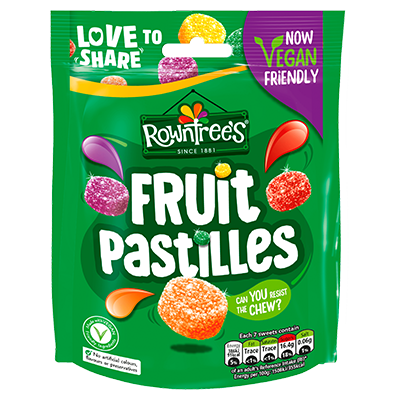 Rowntree's Fruit Pastilles Vegan Friendly Sweets Sharing Bag 114g (6541471744089)