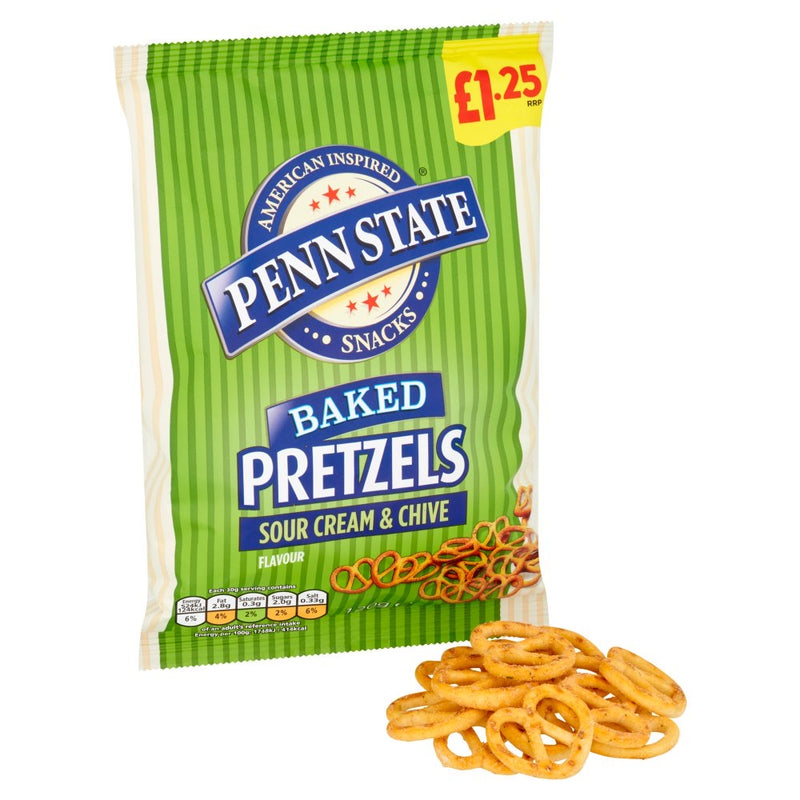 Penn State Baked Pretzels Sour Cream & Chive Flavour 120g - Moo Local