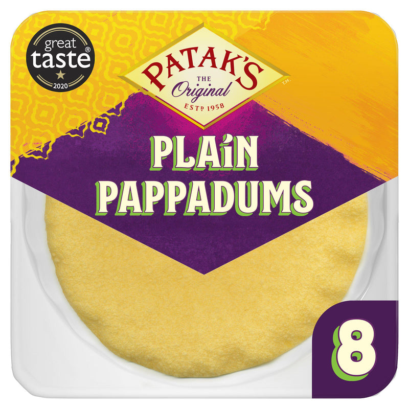Patak’s Plain Poppadoms x8 (6608954163289)