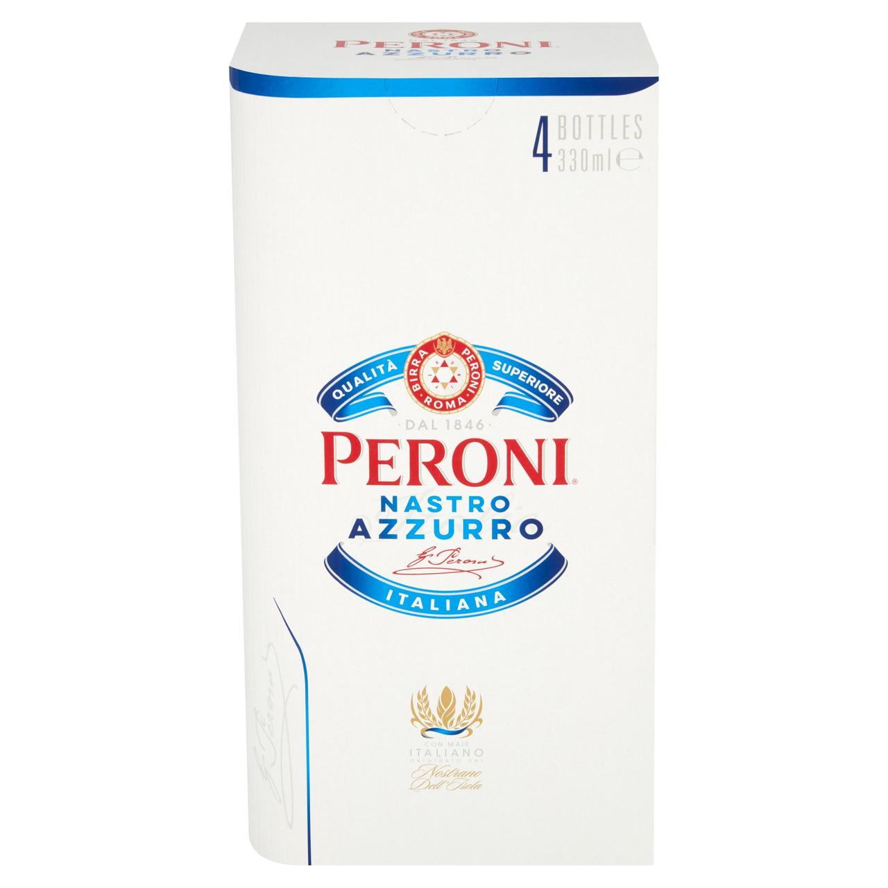Peroni Nastro Azzurro Bottles 4 x 330ml (6697715662937)