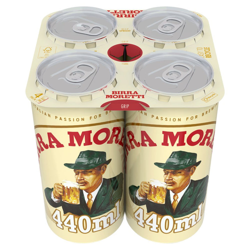 Birra Moretti Lager Beer 4x440ml - Moo Local