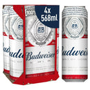 Budweiser Lager Beer Cans 4x568ml (6694267256921)