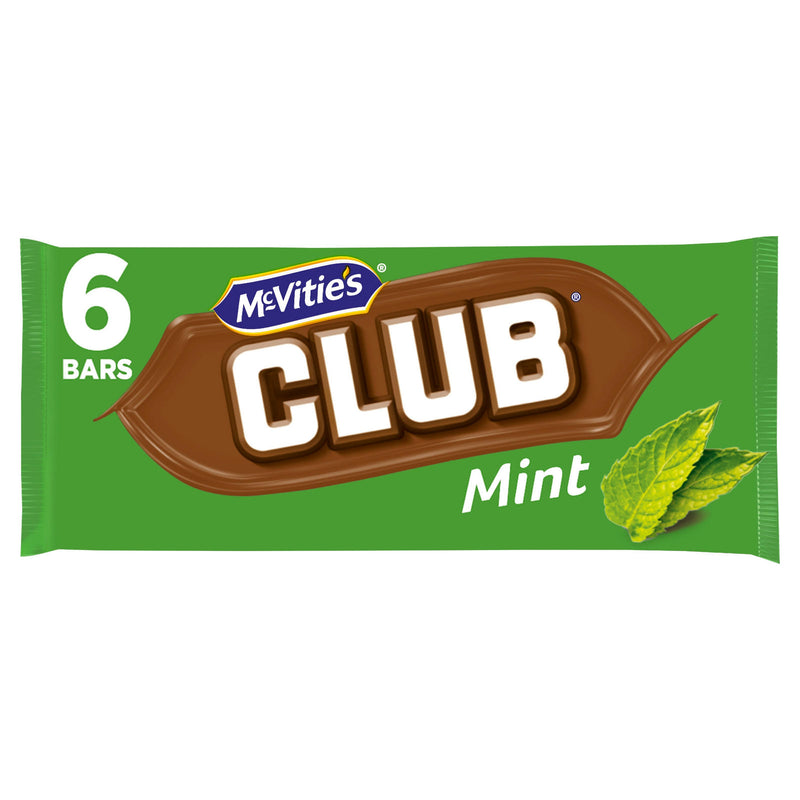 MCVITIE'S Club Mint Bars 6 x 22g - Moo Local