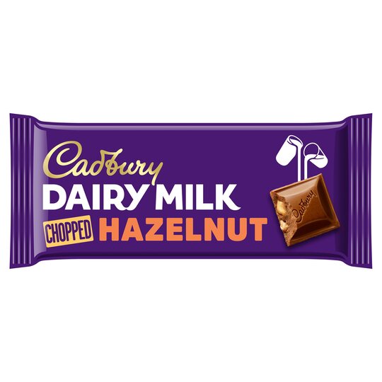 Cadbury Dairy Milk Chopped Hazelnut Chocolate Bar 95g (6602300096601)